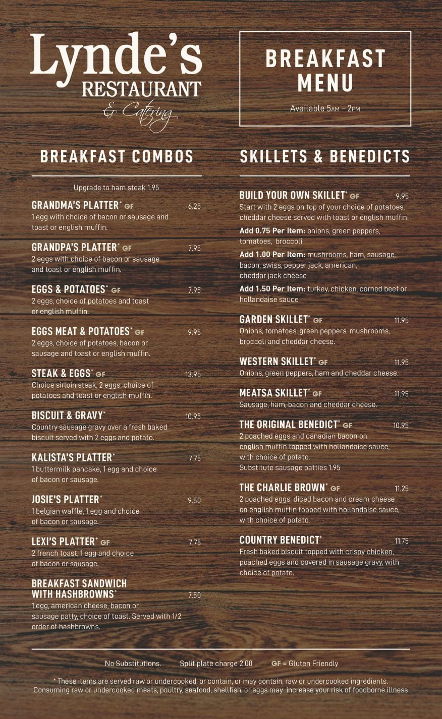 Lyndes Breakfast Menu 001